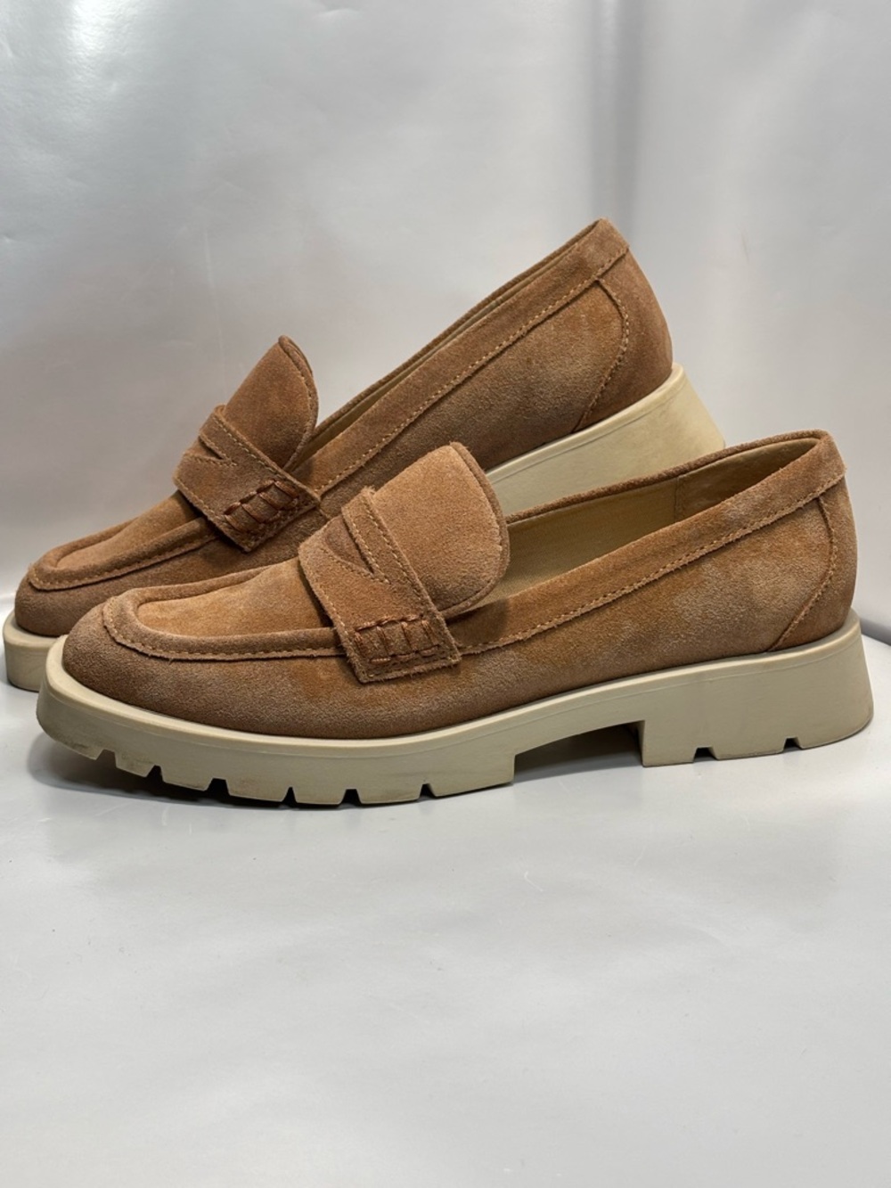 Dolce Vita Elias Dune Suede Penny Loafers Women’s Size 8